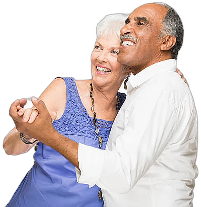 A couple dancing, covered by final expense insurance