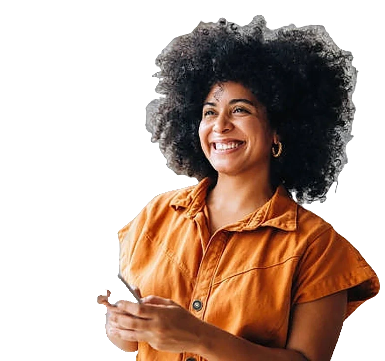 A woman comparing no-exam term life quotes