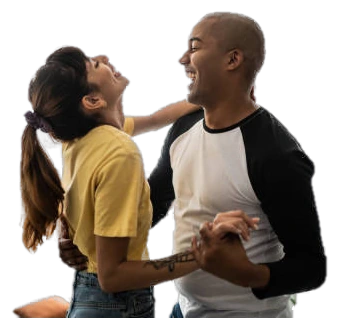 A happy young couple in their new home, protected by life insurance